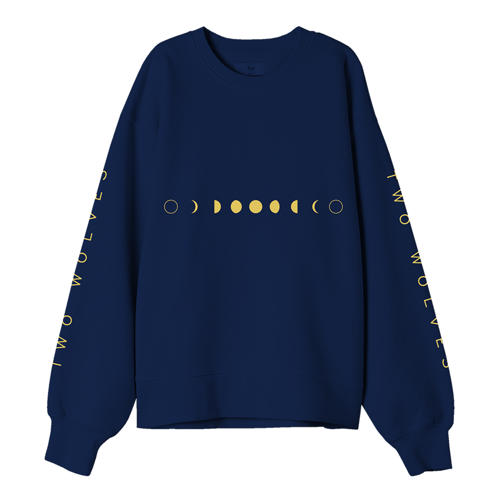 Two Wolves Moon Phase Crewneck